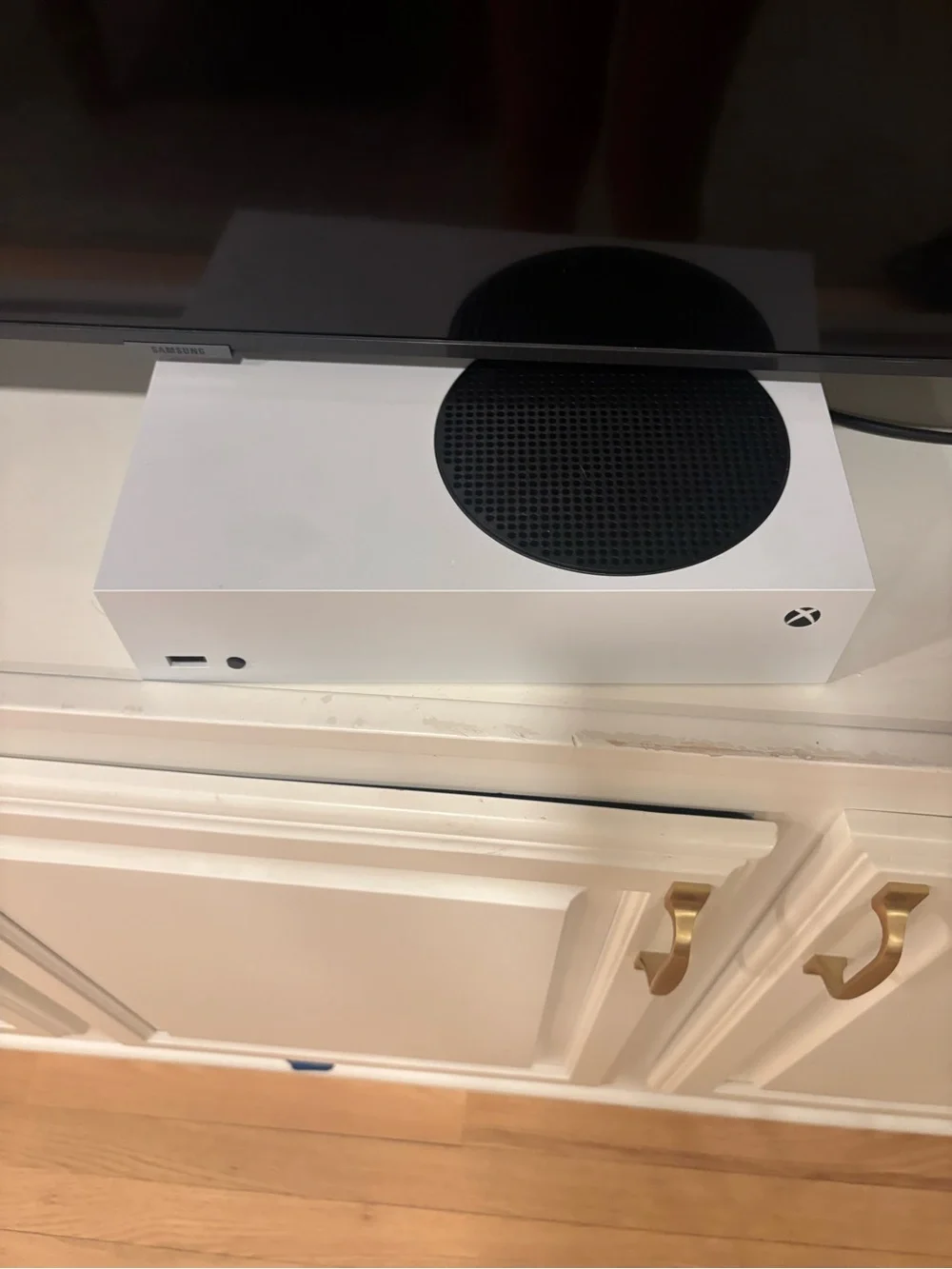 Microsoft Xbox Series S Compact White Console with Black Vent